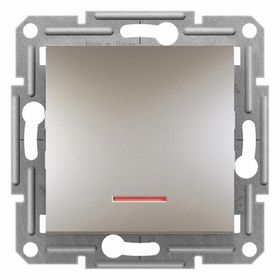 Schneider Electric EPH1400169 Asfora Plus Bronz Işıklı Çerçevesiz Anahtar