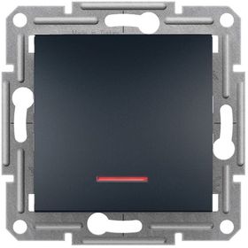 Schneider Electric EPH1400171 Asfora Plus Antrasit Işıklı Çerçevesiz Anahtar