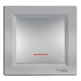 Schneider Electric EPH1600161 Asfora Plus Alüminyum Işıklı Çerçeveli Anahtar