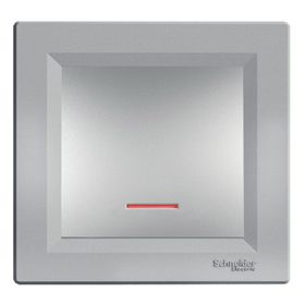 Schneider Electric EPH1600161 Asfora Plus Alüminyum Işıklı Çerçeveli Anahtar