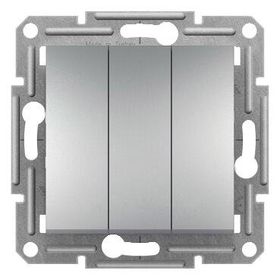Schneider Electric EPH2100161 Asfora Alüminyum Çerçeveli Üçlü Anahtar