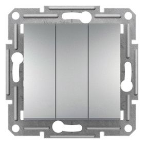 Schneider Electric EPH2100161 Asfora Alüminyum Çerçevesiz Üçlü Anahtar