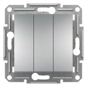Schneider Electric EPH2100161 Asfora Alüminyum Çerçevesiz Üçlü Anahtar
