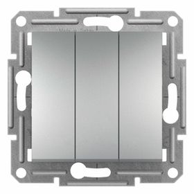 Schneider Electric EPH2100161 Asfora Alüminyum Çerçevesiz Üçlü Anahtar