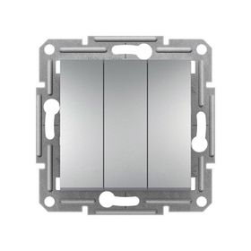 Schneider Electric EPH2100161 Asfora Alüminyum Çerçevesiz Üçlü Anahtar