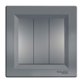 Schneider Electric EPH2100162 Asfora Plus Çelik Çerçeveli Üçlü Anahtar