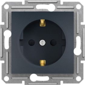 Schneider Electric EPH2900171 Antrasit Renkli Asfora Topraklı Priz