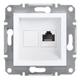 Schneider Electric Eph4770121 Asfora Beyaz Tekli Rj45 Cat6 Utp Data Prizi