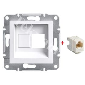 Schneider Electric Eph4770121 Asfora Beyaz Tekli Rj45 Cat6 Utp Data Prizi