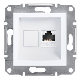 Schneider Electric Eph4770121 Asfora Beyaz Tekli Rj45 Cat6 Utp Data Prizi