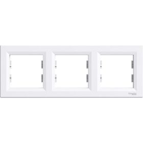 Schneider Electric EPH5800321 Asfora Beyaz 3lü Yatay Çerçeve