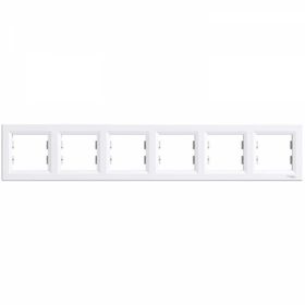 Schneider Electric EPH5800621 Asfora Beyaz 6lı Yatay Çerçeve