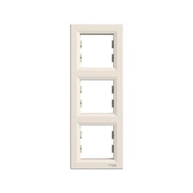 Schneider Electric EPH5810323 3606480527371 Asfora Krem Üçlü Dikey Çerçeve