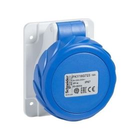 Schneider Electric PKY32G723 32A Monofaze 2P IP67 Hızlı Bağlantı Düz Makina Prizi