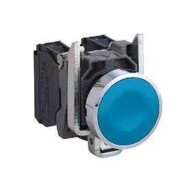 Schneider Electric XB4BA61 Mavi Ø22 Yaylı Dönüş 1Na İşaretsiz Buton