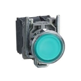 Schneider Electric XB4BW33B5 Yeşil Sıva Altı Işıklı Ø22 Yaylı Dönüş 1Na+1Nk 24V Buton
