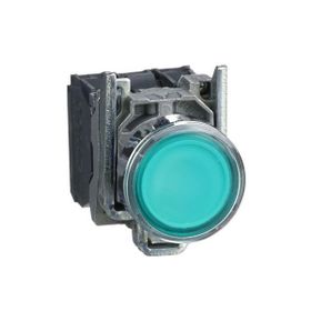 Schneider Electric XB4BW33B5 Yeşil Sıva Altı Işıklı Ø22 Yaylı Dönüş 1Na+1Nk 24V Buton