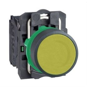Schneider Electric XB5AA51 Sarı Ø22 Yaylı Dönüş 1Na İşaretsiz Buton