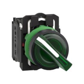 Schneider Electric XB5AK123B5 Yeşil Işıklı Mandal Ø22 2 Konumlu Sabit 1Na+1Nk 24V Buton