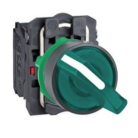 Schneider Electric XB5AK123M5 Yeşil Işıklı Mandal Ø22 2 Konumlu Sabit 1Na+1Nk 230V Buton