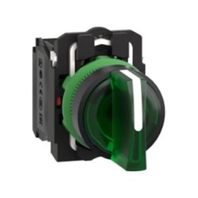 Schneider Electric XB5AK133B5 Yeşil Işıklı Mandal Ø22 3 Konumlu Sabit 1Na+1Nk 24V Buton