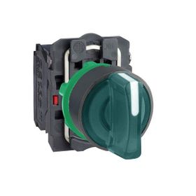Schneider Electric XB5AK133M5 Yeşil Işıklı Mandal Ø22 3 konumlu sabit 1NA+ Buton