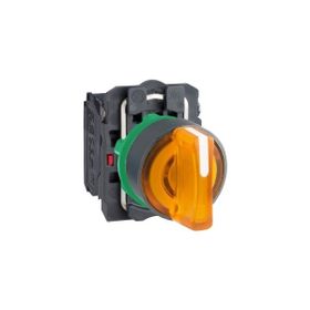 Schneider Electric XB5AK135B5 Turuncu Işıklı Mandal Ø22 3 Konumlu Sabit 1Na+1Nk 24V Buton