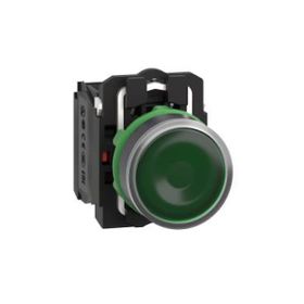 Schneider Electric XB5AW33M5 Yeşil Sıva Altı Işıklı Ø22 Yaylı Dönüş 1Na+1Nk 220...240V Buton