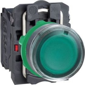 Schneider Electric XB5AW33M5 Yeşil Sıva Altı Işıklı Ø22 Yaylı Dönüş 1Na+1Nk 220...240V Buton