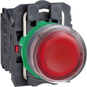 Schneider Electric XB5AW34M5 - Kırmızı Işıklı Ø22 Yaylı Dönüş 1Na+1Nk 220...240V Buton