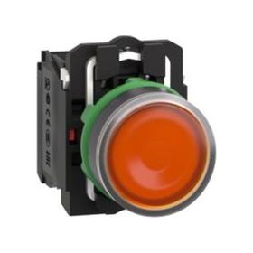 Schneider Electric XB5AW35M5 - Turuncu Işıklı Ø22 yaylı dönüş 1NA+1NK 220.. Buton