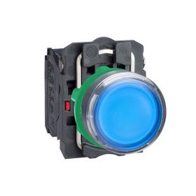Schneider Electric XB5AW36B5 Mavi Işıklı 22 Yaylı Dönüş 1Na+1Nk 24V Buton