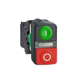 Schneider Electric XB5AW73731B5 Yeşil Kırmızı Işıklı Çiftli Ø22 1Na+1Nk 24V Buton