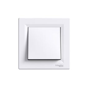 Schneider EPH0100121 Asfora Vidasız Beyaz Çerçeveli Anahtar