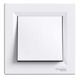 Schneider EPH0100121 Asfora Vidasız Beyaz Çerçeveli Anahtar