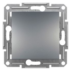 Schneider EPH0100162 Asfora Plus Çelik Tekli Anahtar Çerçevesiz