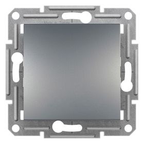 Schneider EPH0100162 Asfora Plus Çelik Tekli Anahtar Çerçevesiz