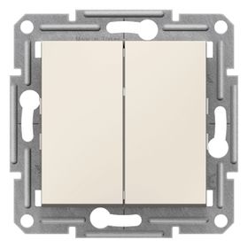 Schneider EPH0370123 Asfora Krem Çerçevesiz Komütatör
