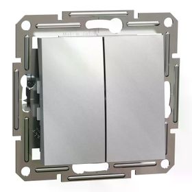 Schneider EPH0600161 Asfora Plus İkili Çerçevesiz Vidasız Alüminyum Vavien