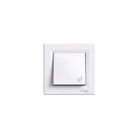 Schneider EPH0800121 Asfora Beyaz Zil Işaretli Çerçeveli Liht Anahtar