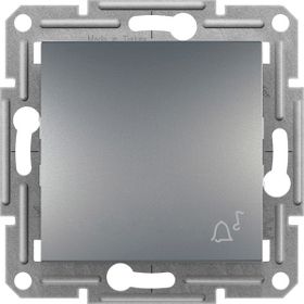 Schneider Eph0800162 Asfora Çelik Zil İşaretli Çerçevesiz Liht Anahtarı