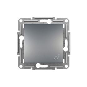 Schneider Eph0800162 Asfora Çelik Zil İşaretli Çerçevesiz Liht Anahtarı