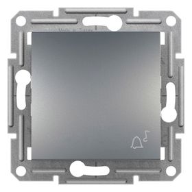 Schneider Eph0800162 Asfora Çelik Zil İşaretli Çerçevesiz Liht Anahtarı
