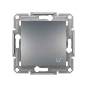 Schneider Eph0800162 Asfora Çelik Zil İşaretli Çerçevesiz Liht Anahtarı