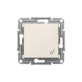 Schneider EPH0870123 Asfora Krem Zil İşaretli Çerçevesiz Light Anahtar