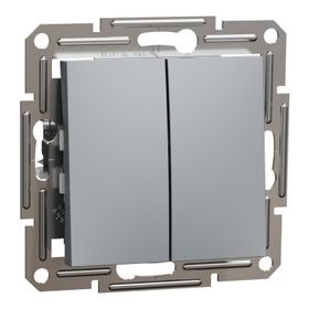 Schneider EPH1100162 Asfora Plus Çerçevesiz Vidasız Çelik Liht Komütatör