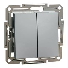 Schneider EPH1100162 Asfora Plus Çerçevesiz Vidasız Çelik Liht Komütatör