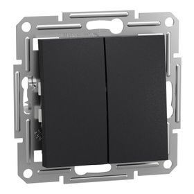 Schneider EPH1100171 Asfora Plus Çerçevesiz Vidasız Antrasit Liht Komütatör
