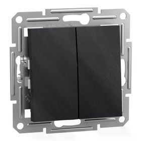 Schneider EPH1100171 Asfora Plus Çerçevesiz Vidasız Antrasit Liht Komütatör
