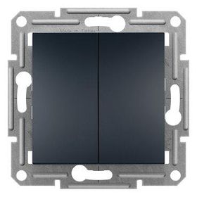 Schneider EPH1100171 Asfora Plus Çerçevesiz Vidasız Antrasit Liht Komütatör